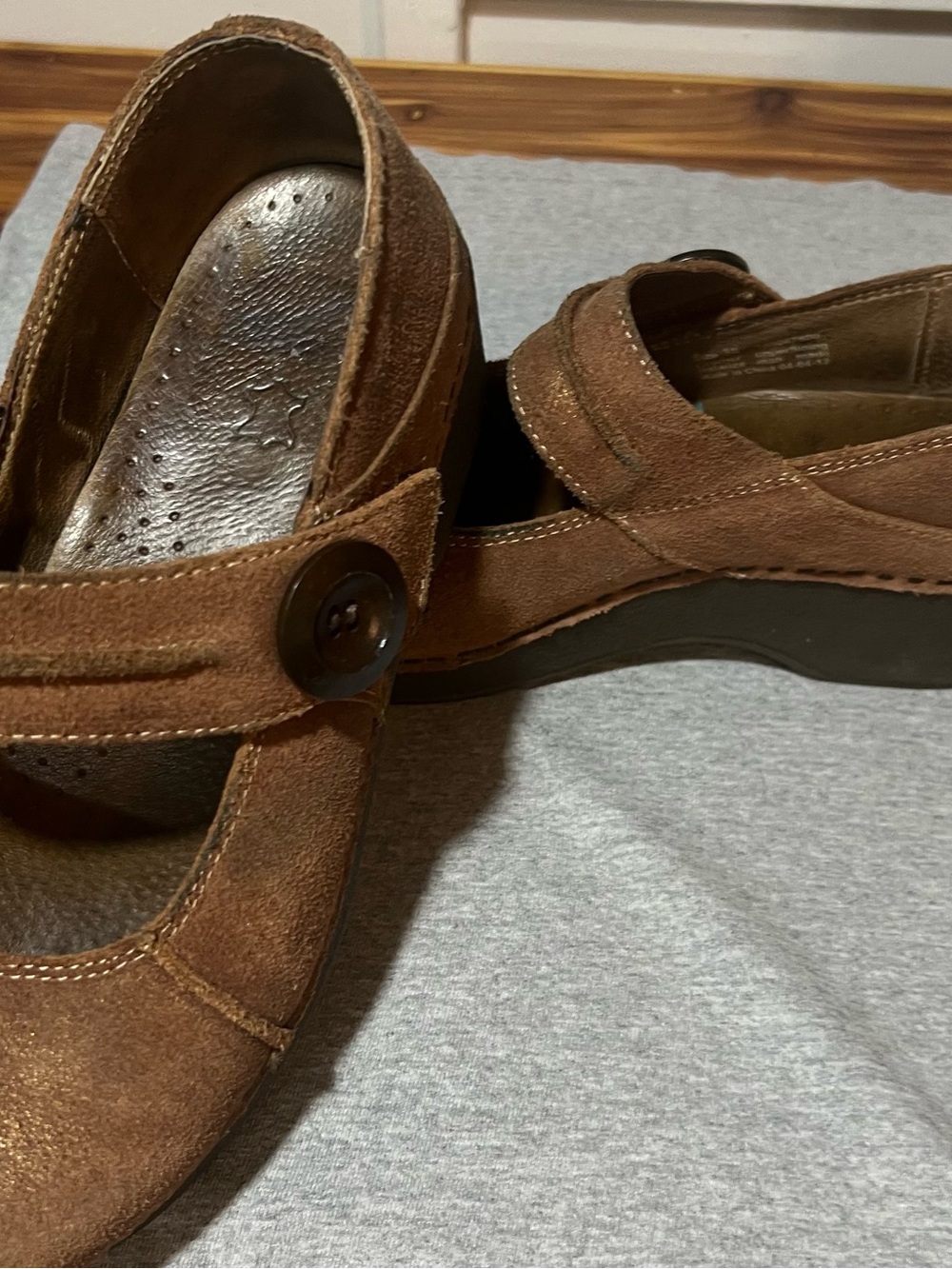Dansko Brown Leather Mary Jane Clogs – Size 38